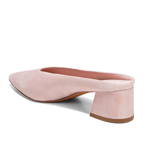 VINCE Ralston Pink Pointed Toe Mule Suede Leather in Rosaseco Pink Size 6 - Picture 2 of 10